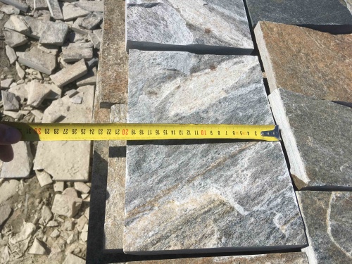 Плитка пилёная златолит Уральский для цоколя, отмостки купить в Яхрома